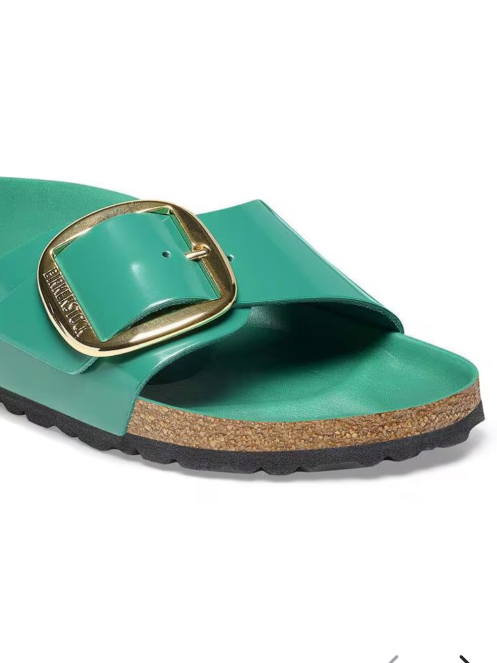 NEW Birkenstock Madrid Big Buckle Natural Leather Patent Sandals Size 39 - Picture 9 of 9